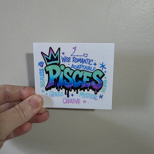 UV DTF sticker transfer 8cm - Pisces