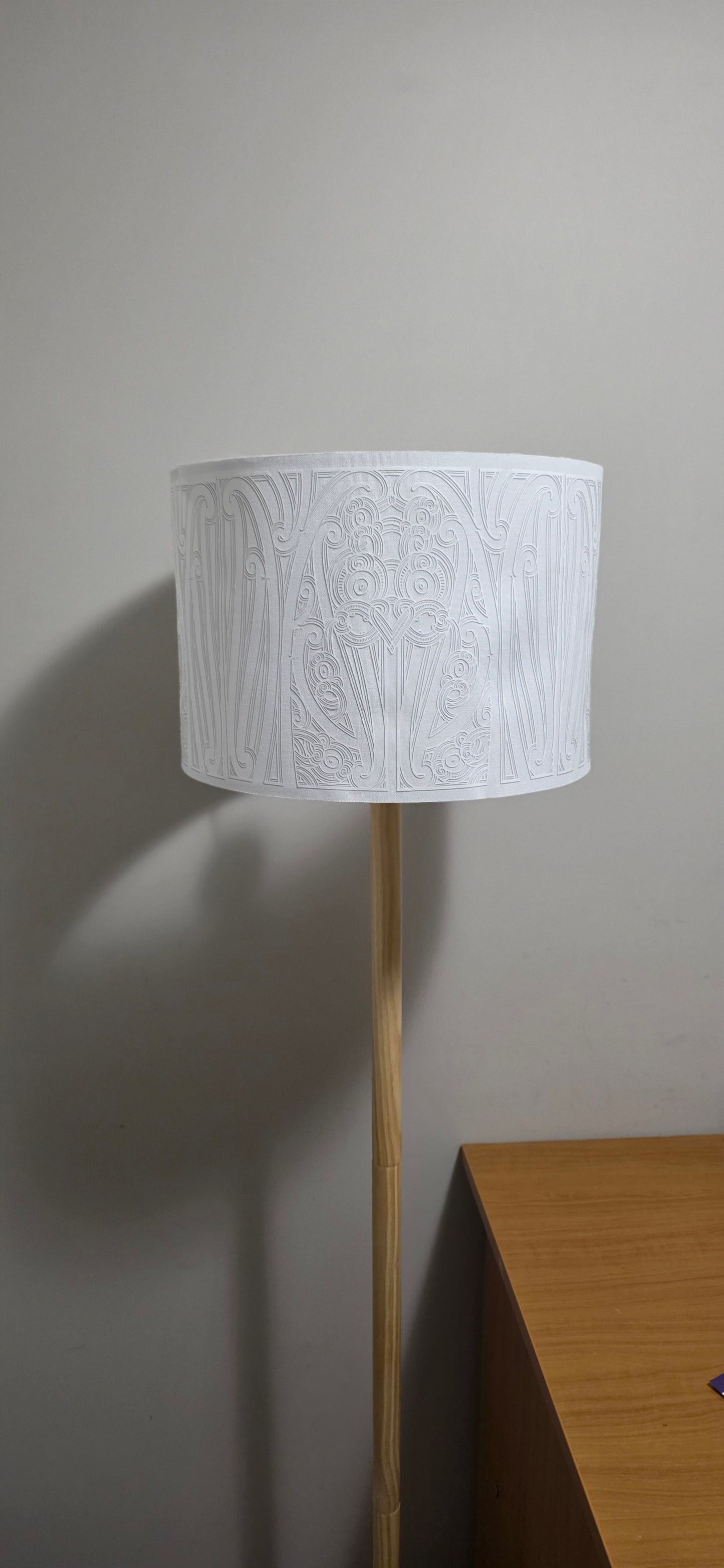 Maori Design Lamp Shade only - White PRE-ORDER
