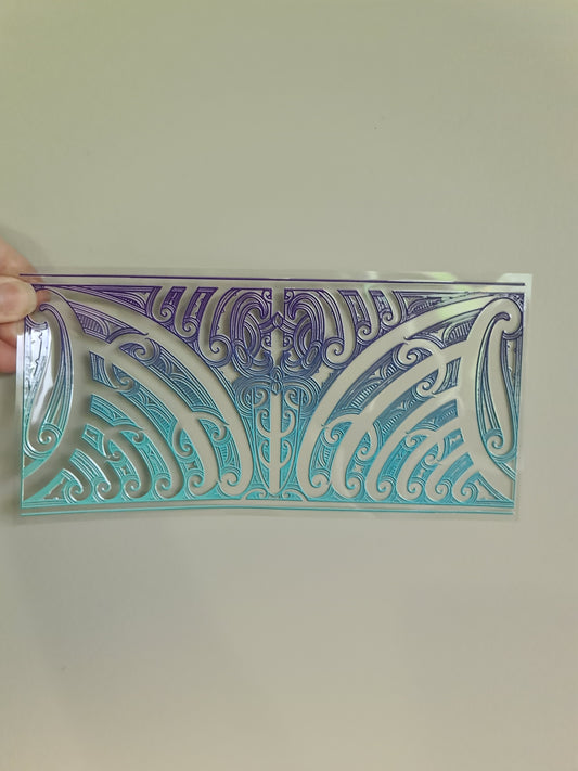UV dtf transfer Maori design 23cmx11cm 16oz wrap #1167