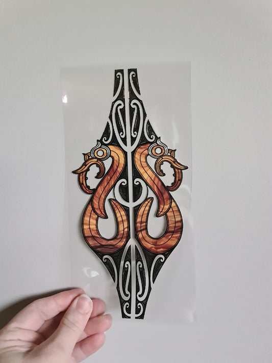 UV dtf Maori design 23cmx11cm 16oz wrap #1086