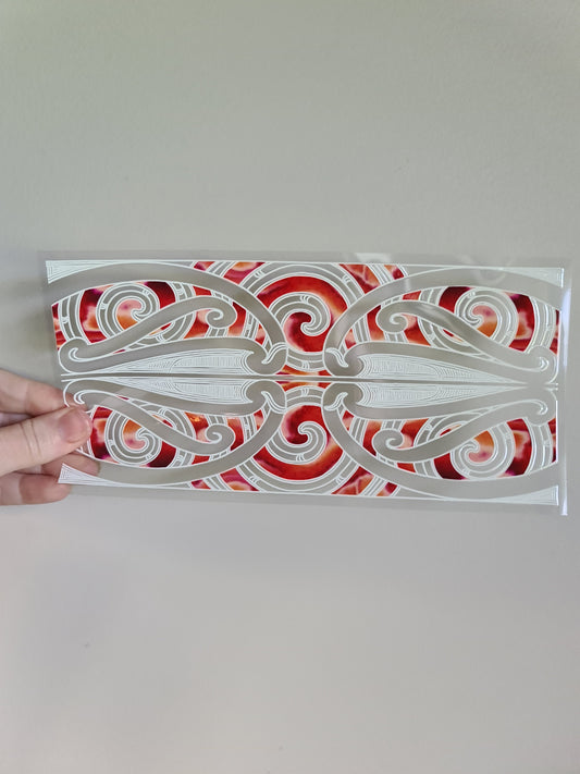 UV dtf Maori design 23cmx11cm 16oz wrap #1121