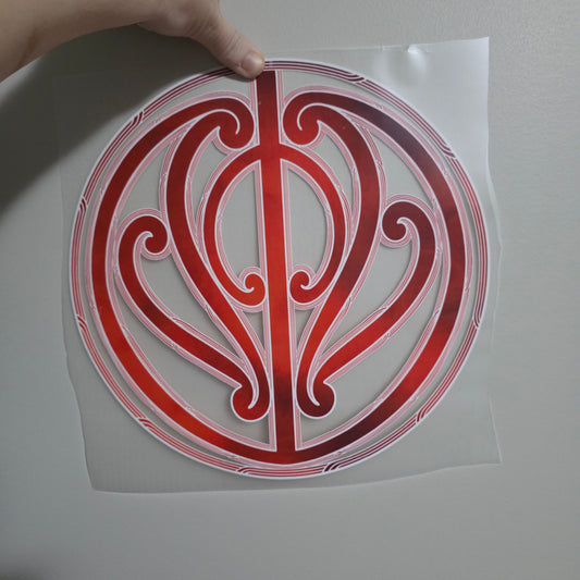 Maori design Iron on DTF 30cm for clothing