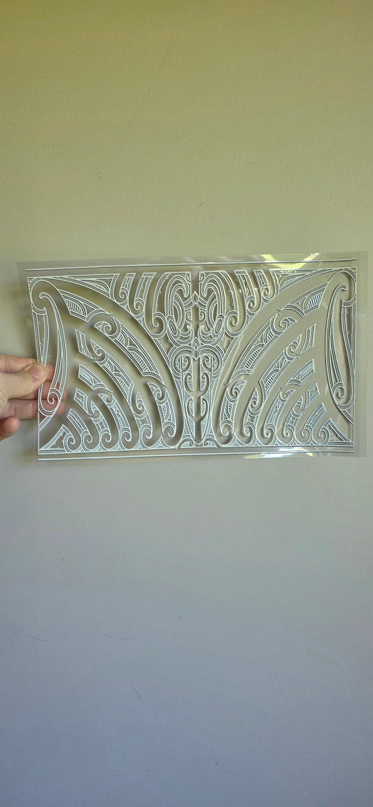 XL UV DTF DECAL MAORI DESIGN 28CMX17CM for touch lamps #157
