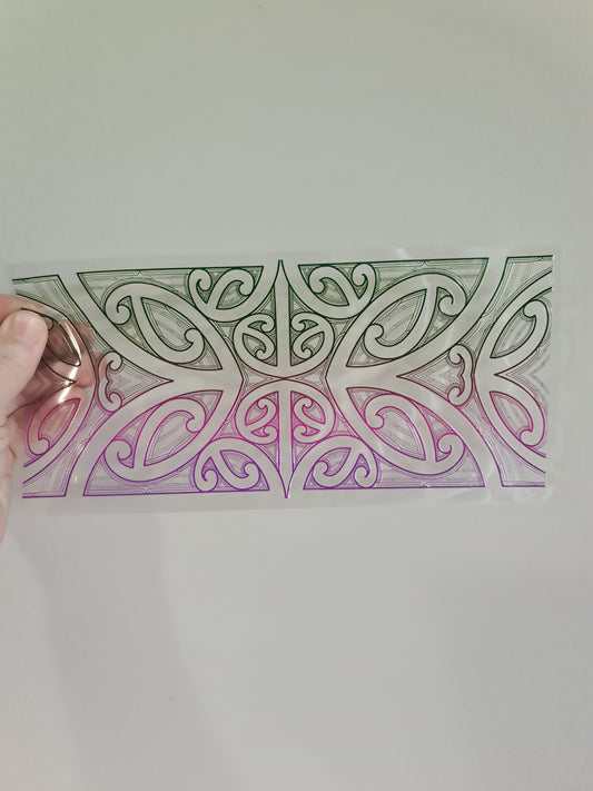 UV dtf Maori design 23cmx11cm 16oz wrap #778