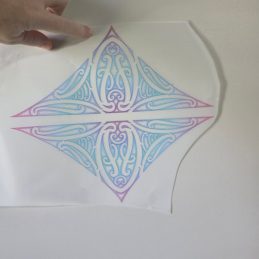 Maori design Iron on DTF 30cm