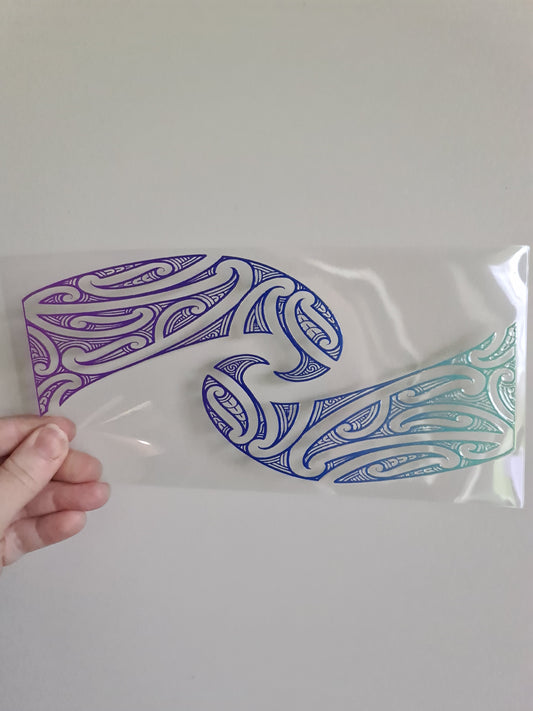 UV dtf Maori design 23cmx11cm 16oz wrap #1045