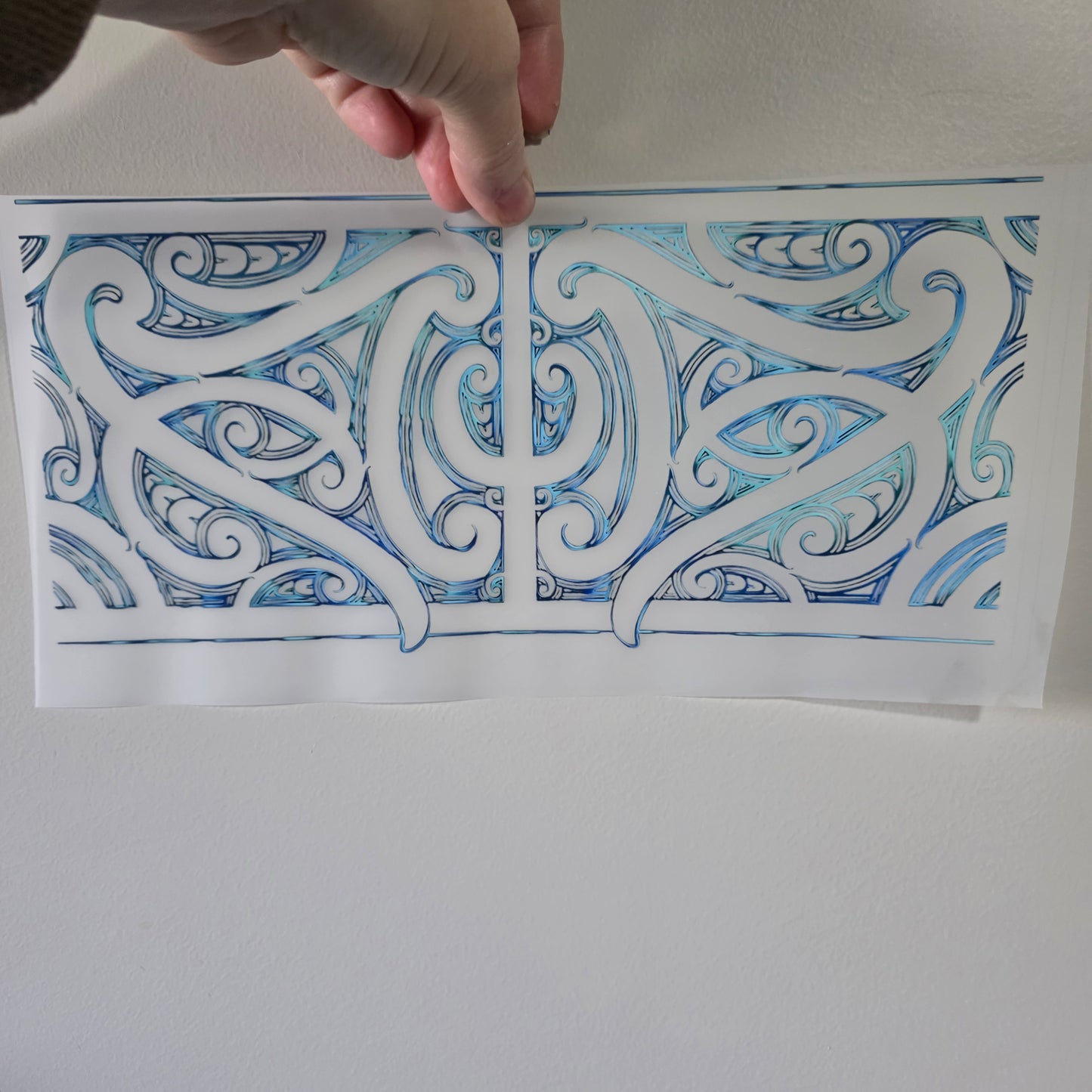 Maori design Iron on DTF 30cm - printed incorrectly Faulty