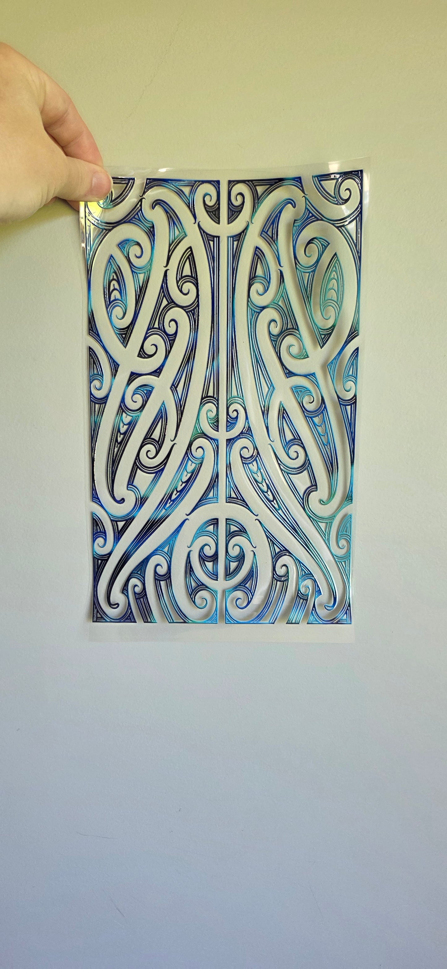 XL UV DTF DECAL MAORI DESIGN 28CMX17CM for touch lamps #166