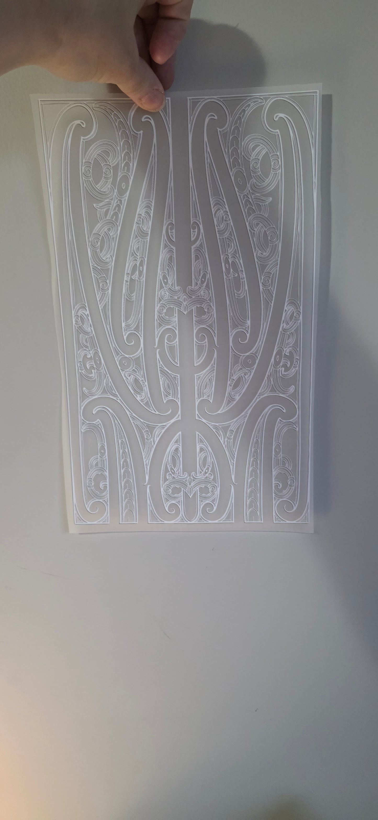 Maori design Iron on DTF 30cm for clothing