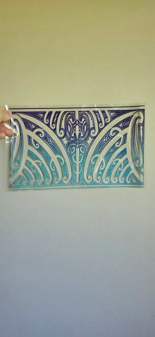 XL UV DTF DECAL MAORI DESIGN 28CMX17CM for touch lamps #164