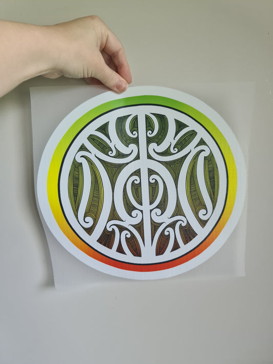 Sublimation custom Maori design Iron on 30cm