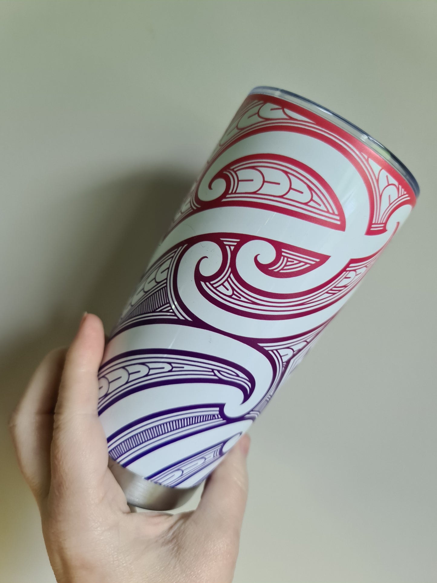 20oz custom Maori design travel cup