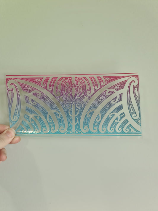 UV dtf transfer Maori design 23cmx11cm 16oz wrap #1210