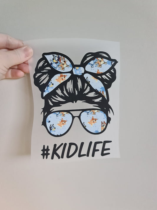 Bluey Sublimation custom design Iron on HTV #kidlife 20cm girl 02