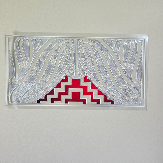 30cmx 15cm size UV DTF DECAL MAORI DESIGN for Table lamps #09