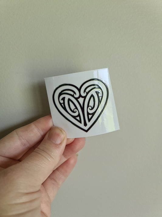 Tiny UV DTF transfer 5cmx5cm for bank cards and phones - #23 heart