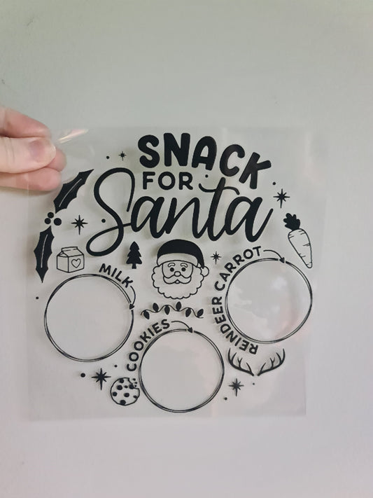 Santa Plate UV DTF 20cm #2
