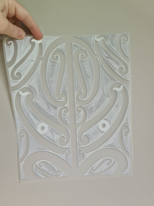 Sublimation custom Maori design Iron on 30cm