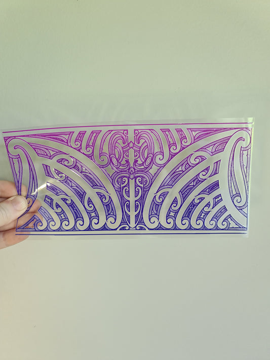 UV dtf transfer Maori design 23cmx11cm 16oz wrap #1347