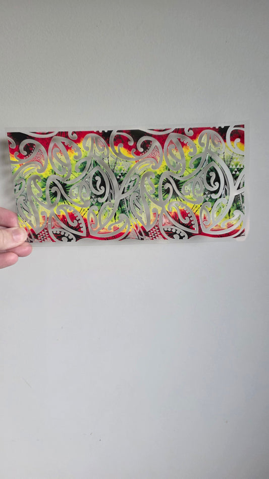 UV dtf transfer Maori design 24cmx11cm 16oz wrap #1589