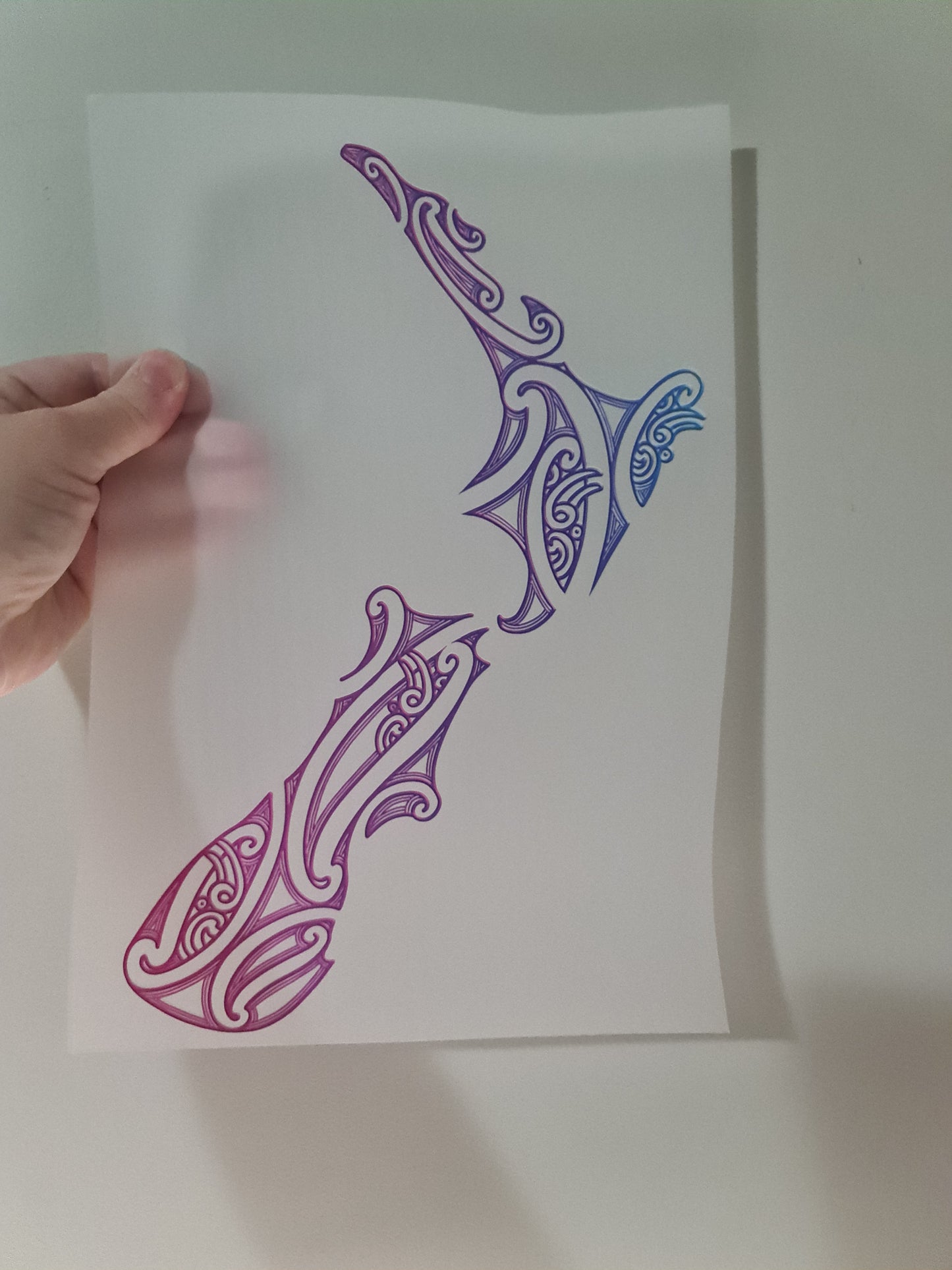 Sublimation custom Maori design Iron on 30cm