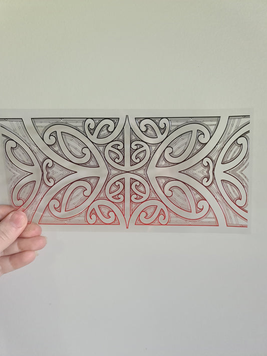 UV dtf Maori design 23cmx11cm 16oz wrap #622
