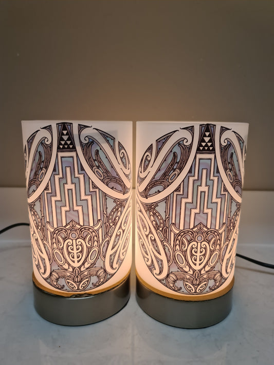 Maori design touch lamp - set 2 lamps