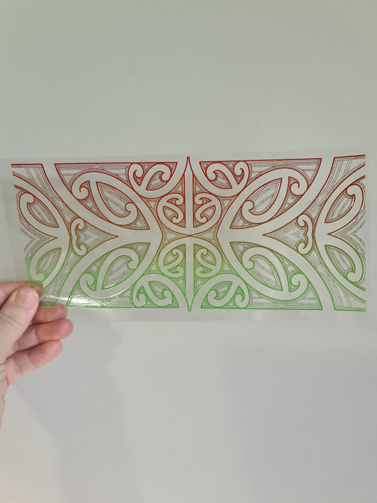 UV dtf Maori design 23cmx11cm 16oz wrap #779