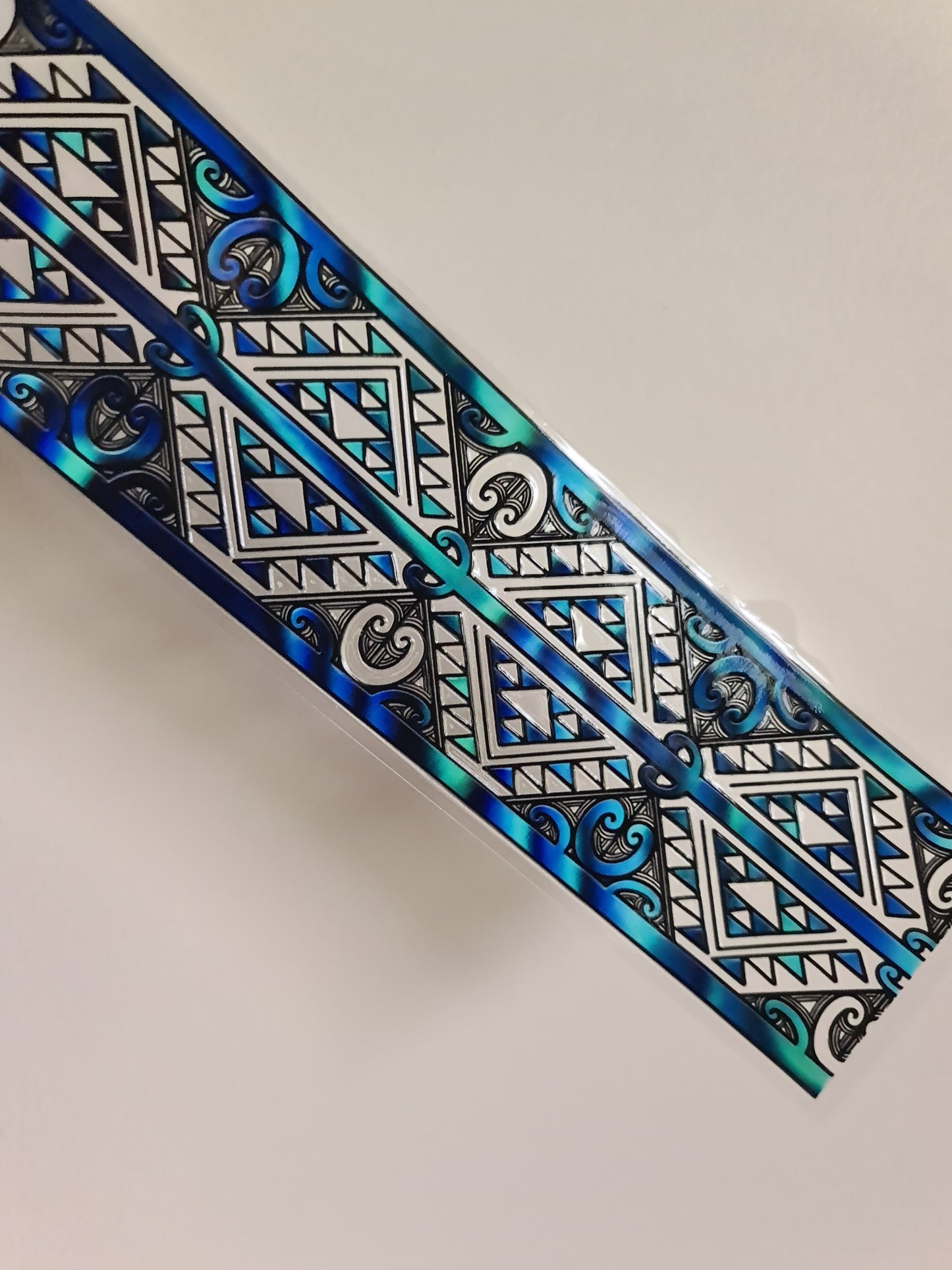 UV dtf transfer Maori design Paua blue band 23cmx5cm 16oz wrap #1279