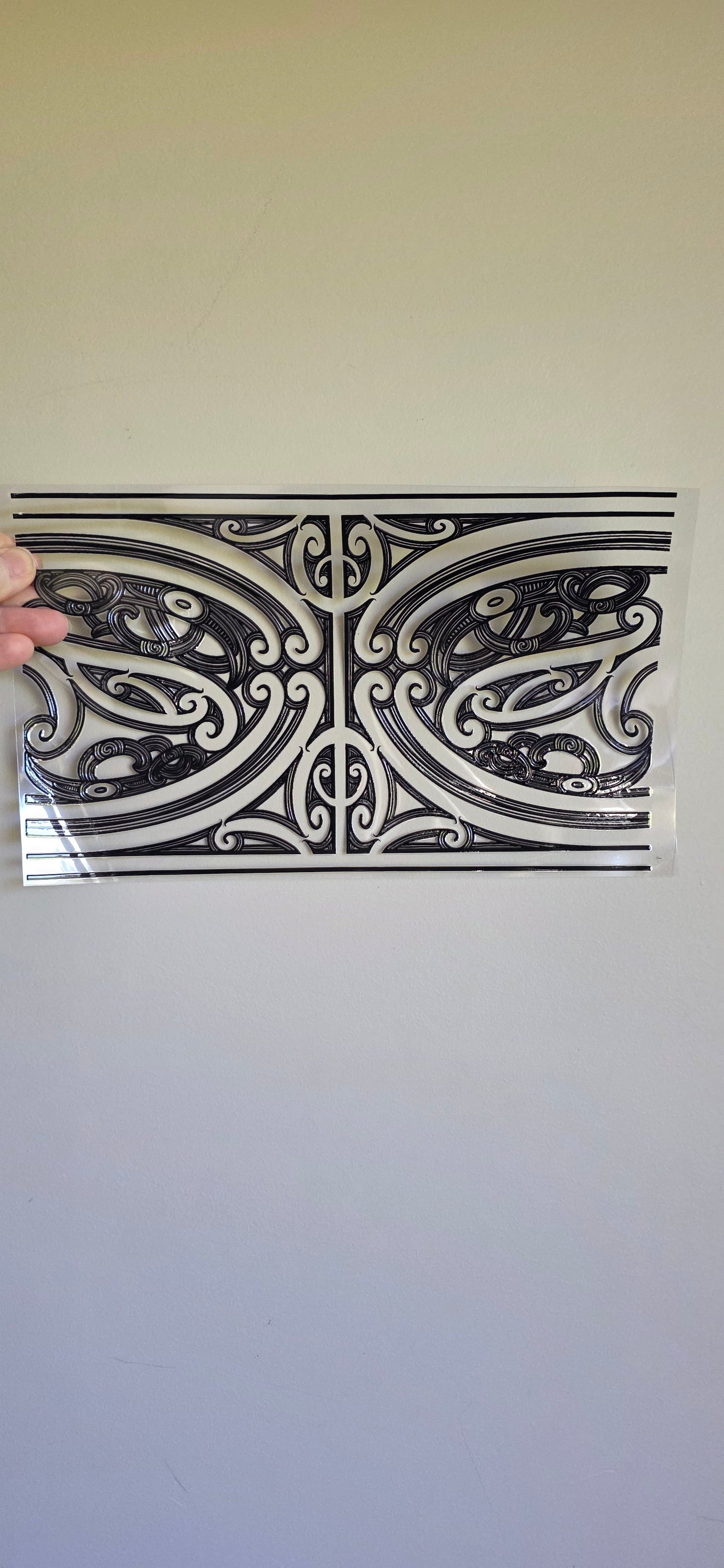 XL UV DTF DECAL MAORI DESIGN 28CMX17CM for touch lamps #183