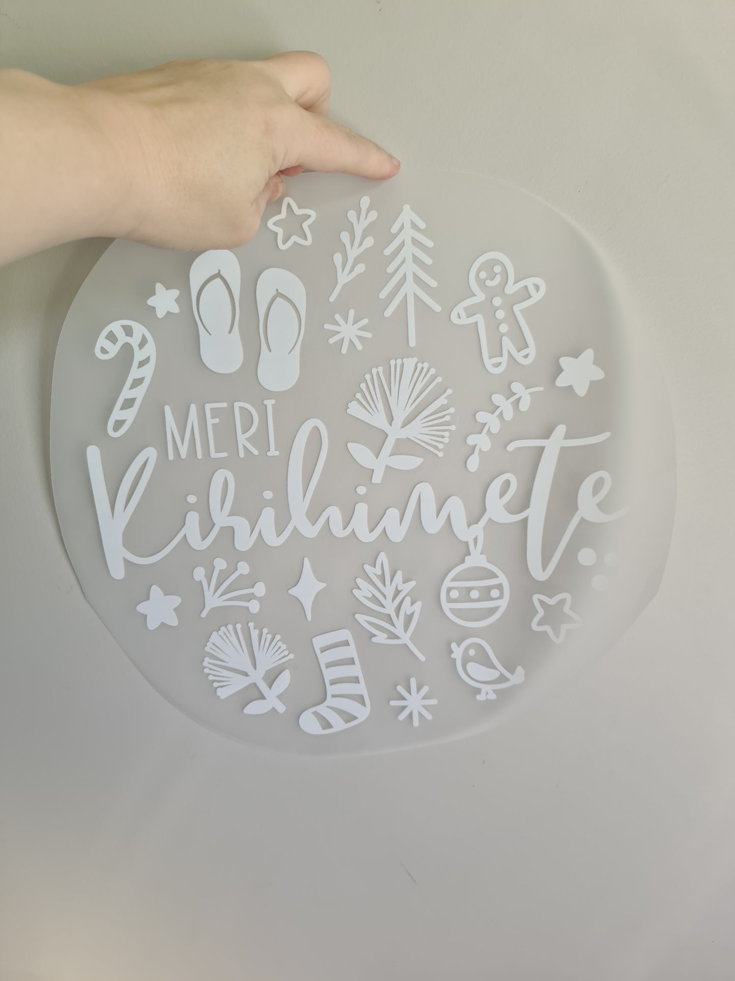 CHRISTMAS - Custom Maori design Iron on DTF 30cm for clothing