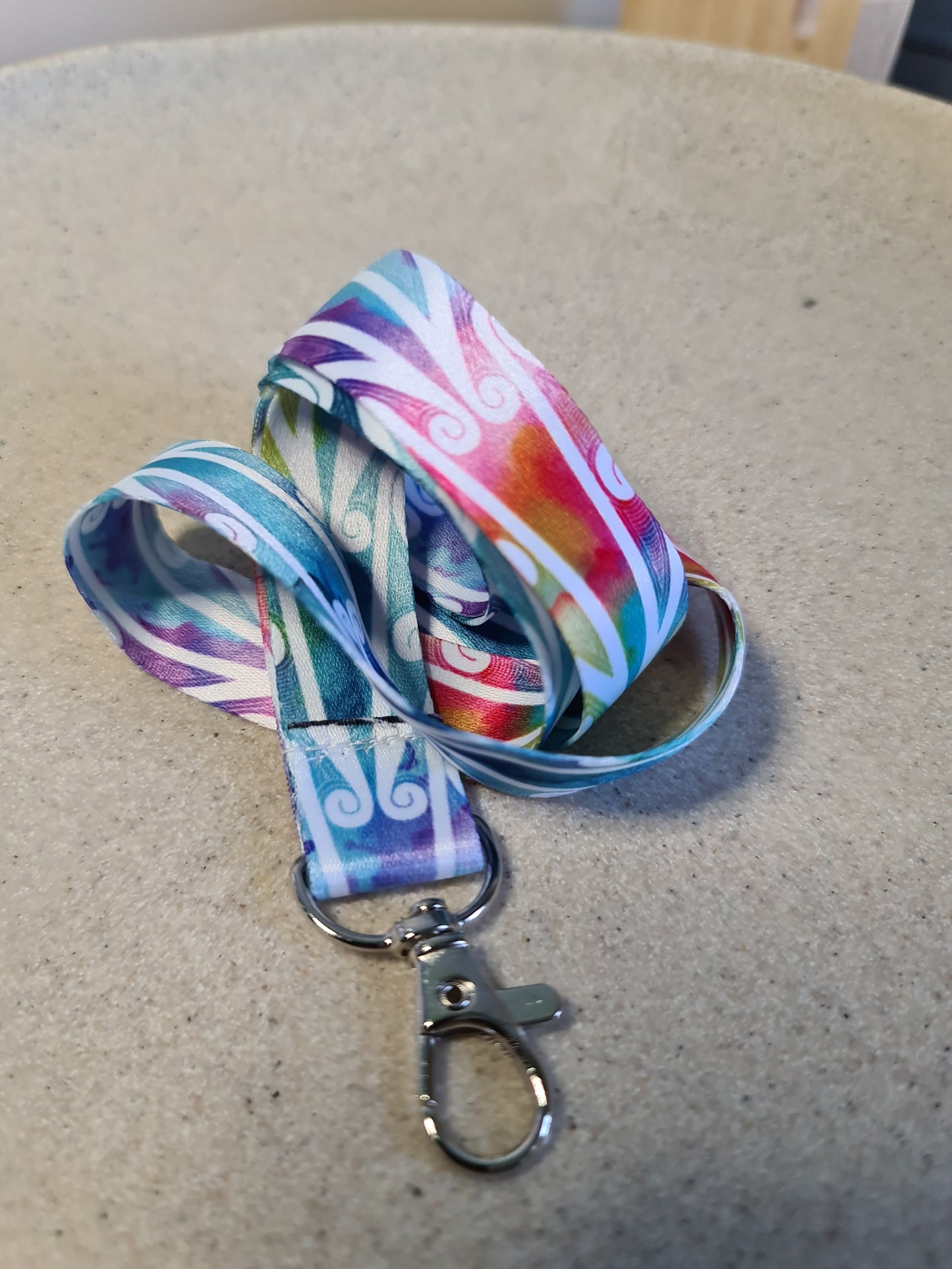 Custom Maori design lanyard multi colours