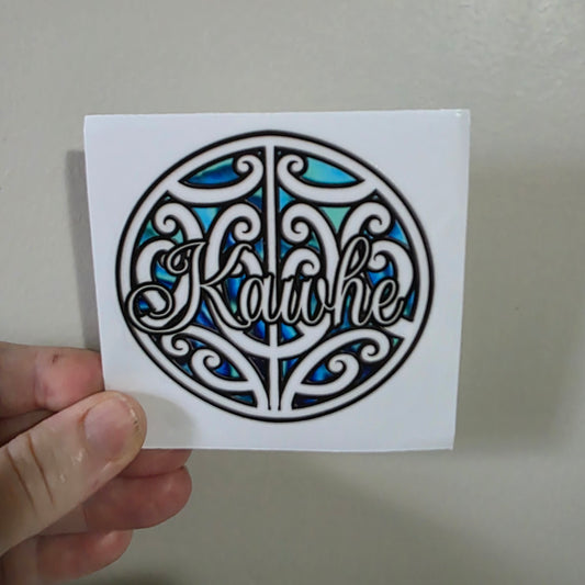 Uv dtf transfer Maori design 8cm Kawhe (coffee)