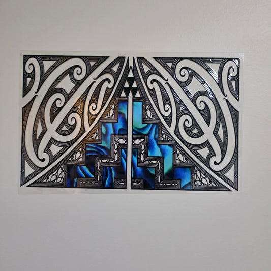 XL UV DTF DECAL MAORI DESIGN 28CMX17CM for touch lamps #297