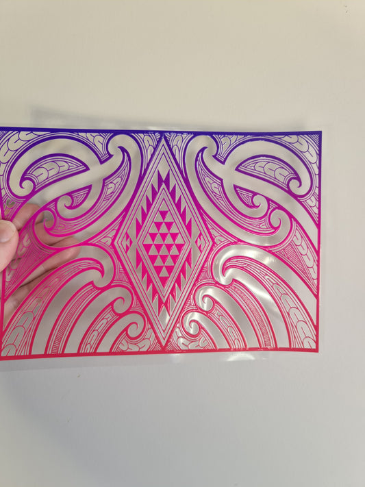 UV dtf Maori design A5 size 21cmx 14.8cm #350