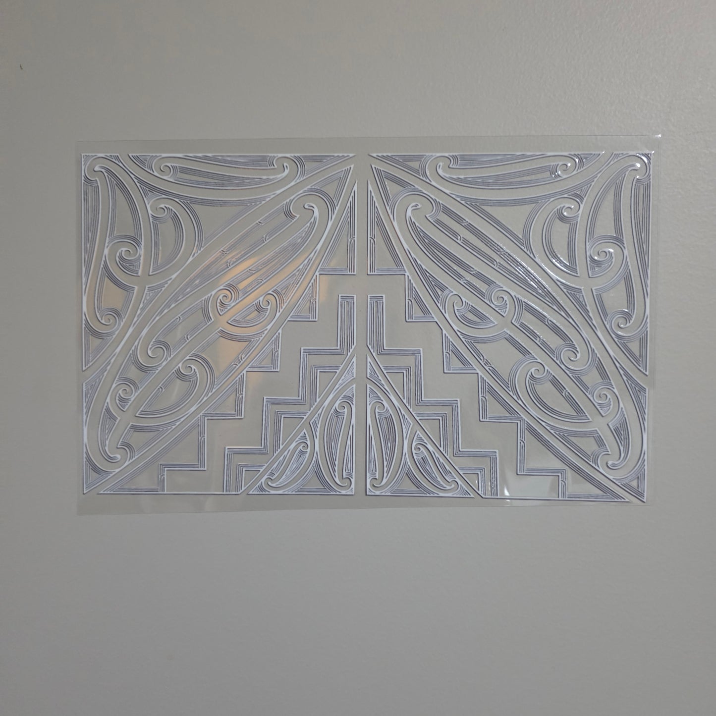 XL UV DTF DECAL MAORI DESIGN 28CMX17CM for touch lamps #286