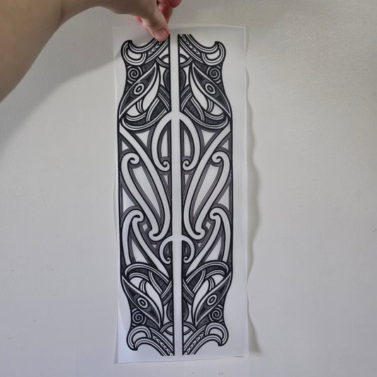 Maori design Iron on 39cm - XL