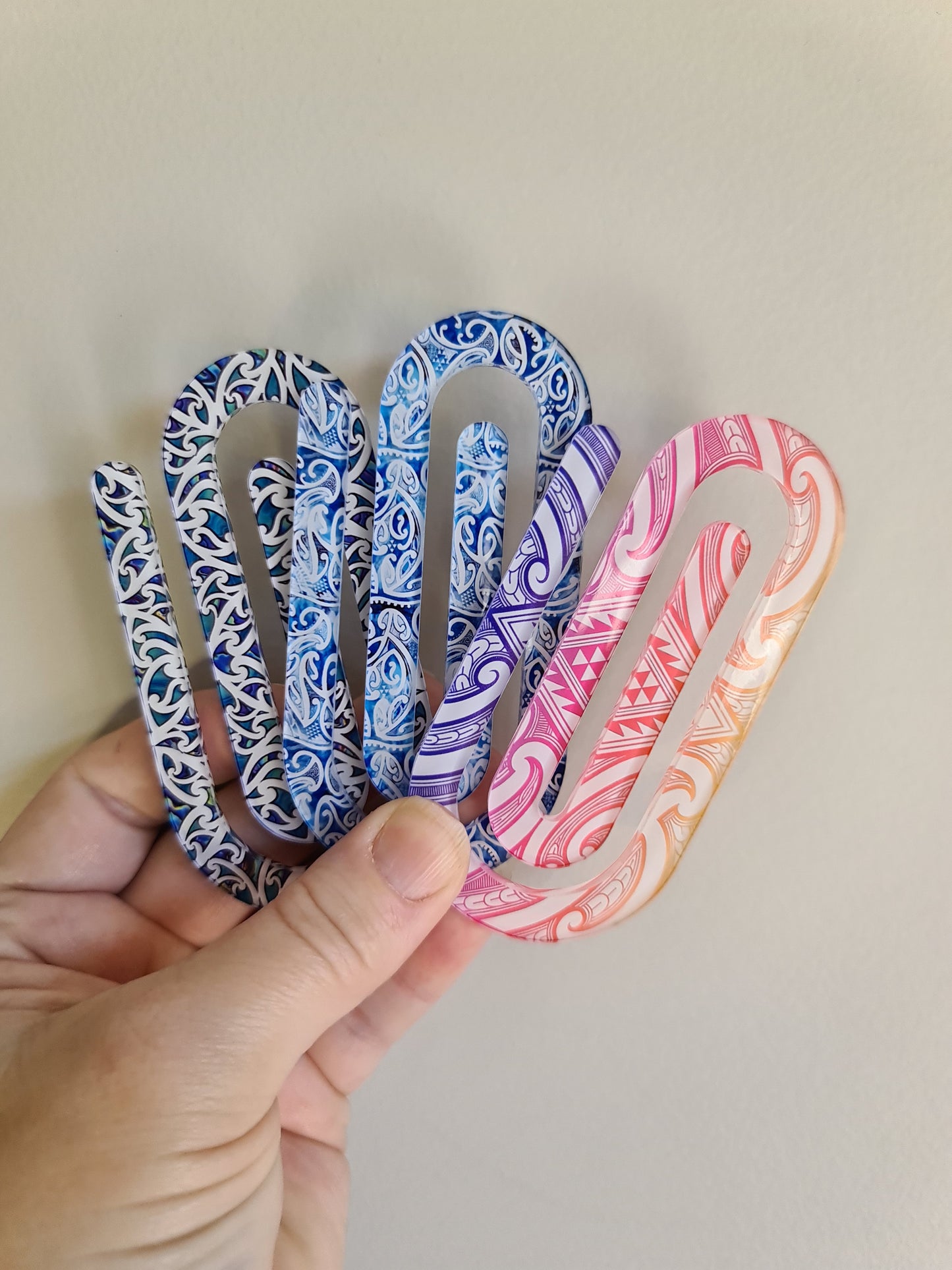 Custom Maori designs Jumbo paperclip bookmark