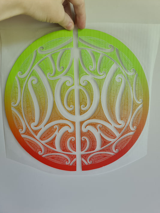 Sublimation custom Maori design Iron on 30cm