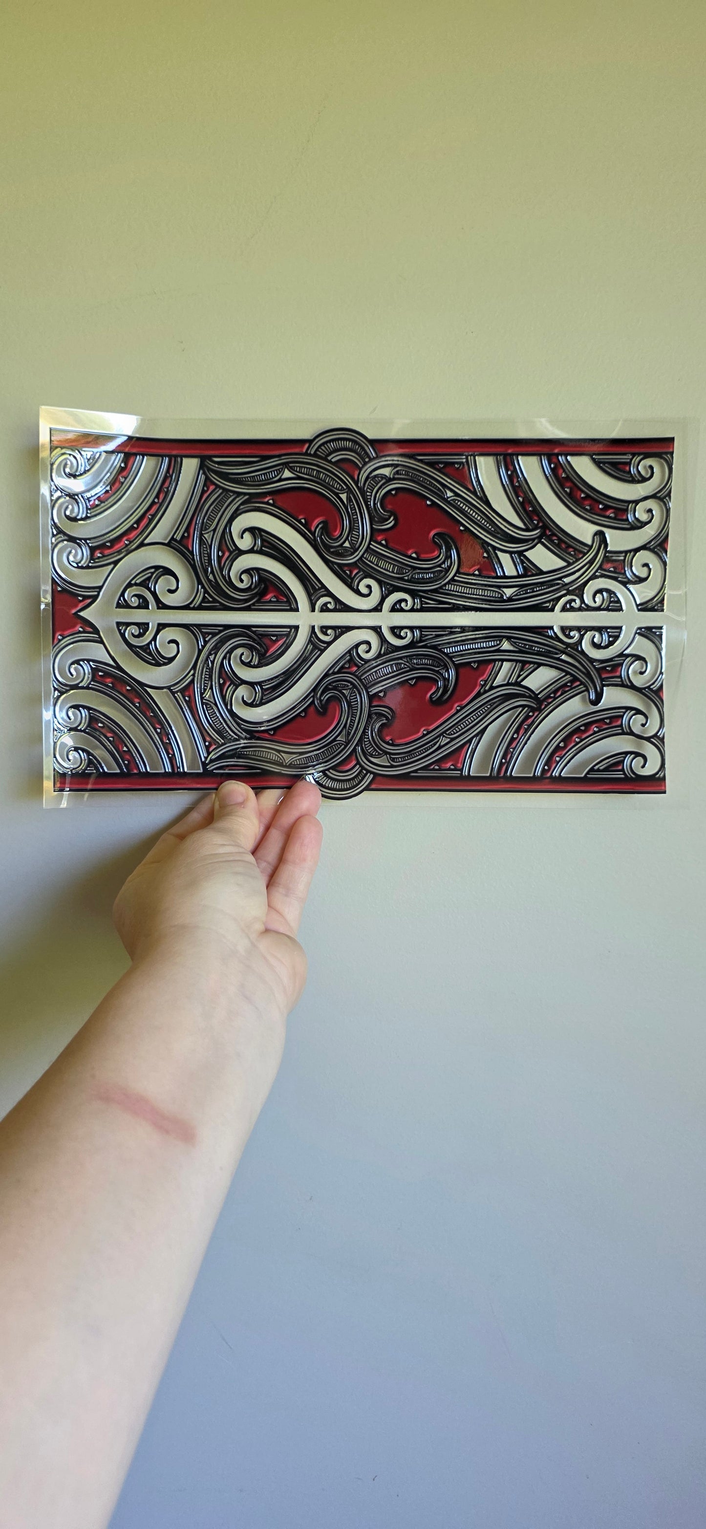 XL UV DTF DECAL MAORI DESIGN 28CMX17CM for touch lamps #146
