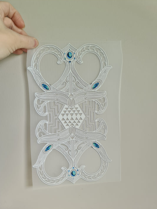 Sublimation custom Maori design Iron on 30cm