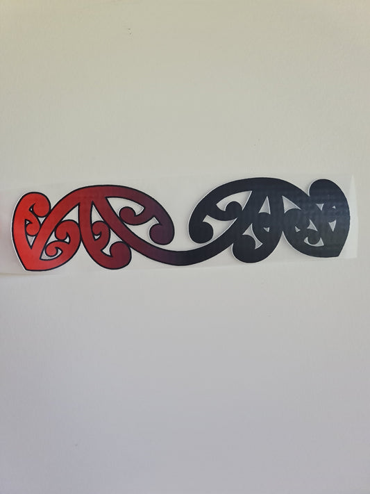 Sublimation custom Maori design Iron on 27cm
