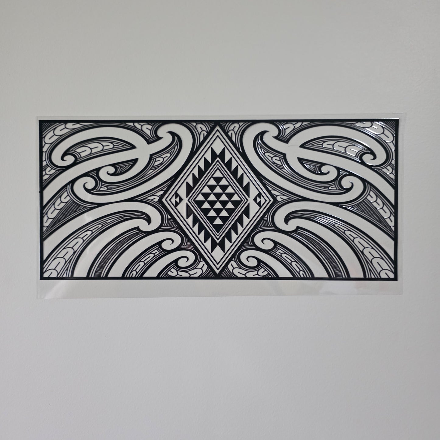 XL UV DTF DECAL MAORI DESIGN 38CMX17CM for touch lamps #45