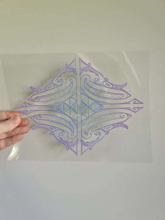 XL UV DTF DECAL MAORI DESIGN 28CMX19CM  #17