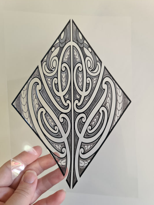 UV dtf Maori design A5 size 21cmx 14.8cm #367