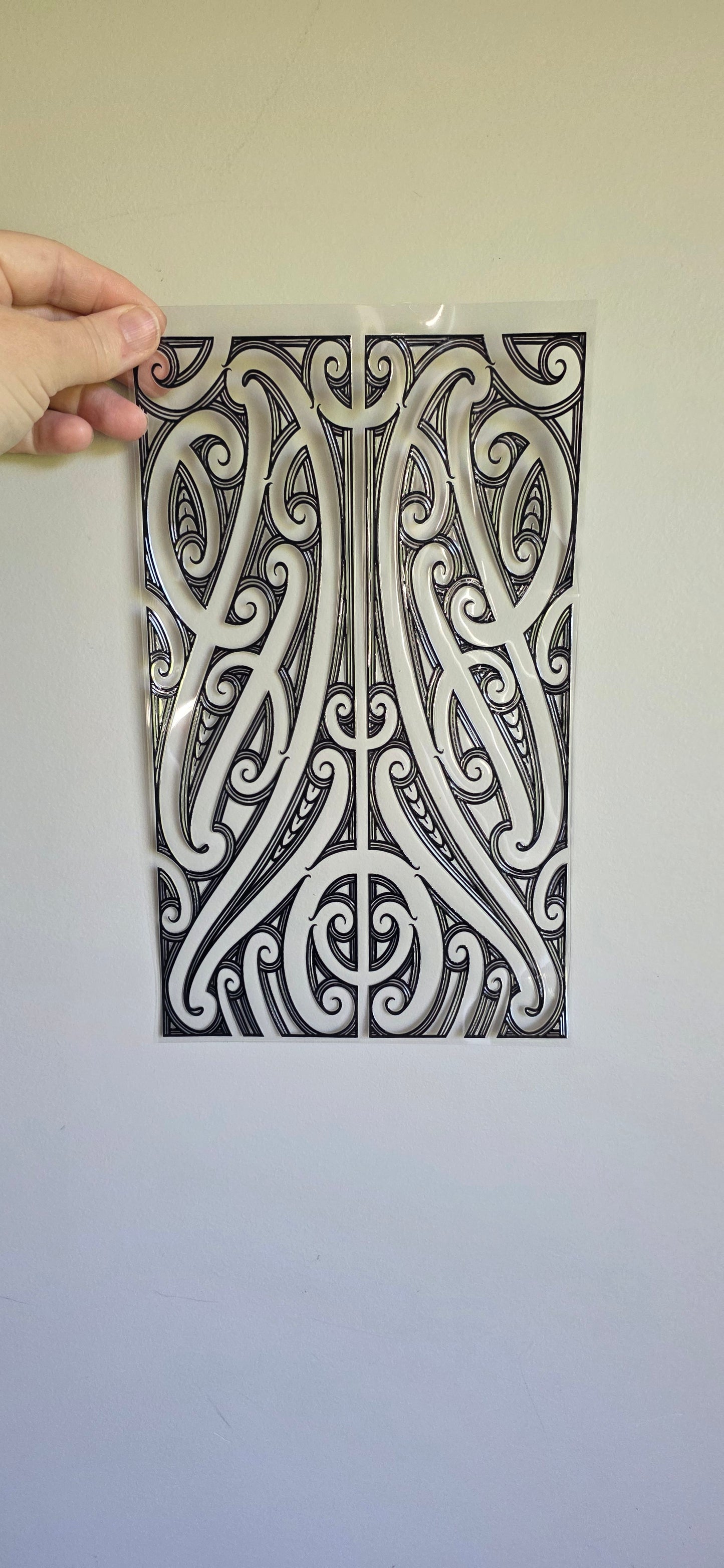 XL UV DTF DECAL MAORI DESIGN 28CMX17CM for touch lamps #169