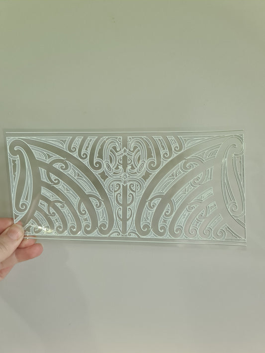 UV dtf transfer Maori design 23cmx11cm 16oz wrap #1214