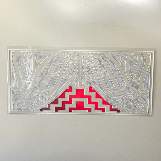 XL UV DTF DECAL MAORI DESIGN 38CMX17CM for touch lamps #76