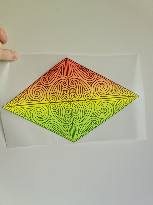 Sublimation custom Maori design Iron on 30cm