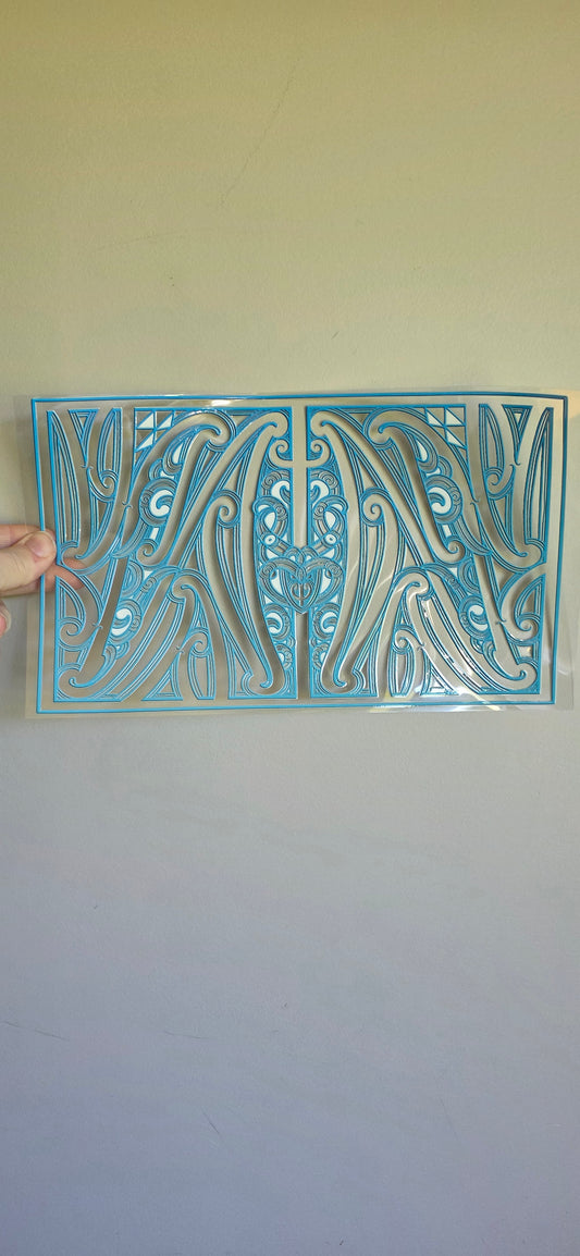 XL UV DTF DECAL MAORI DESIGN 28CMX17CM for touch lamps #191
